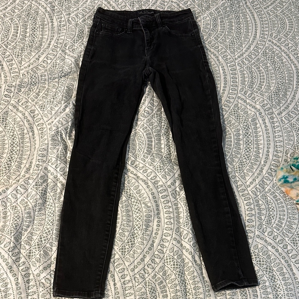 Lucky Faded Black Skinny Jeans for Women